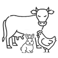 Tiere am Bauernhof Icon