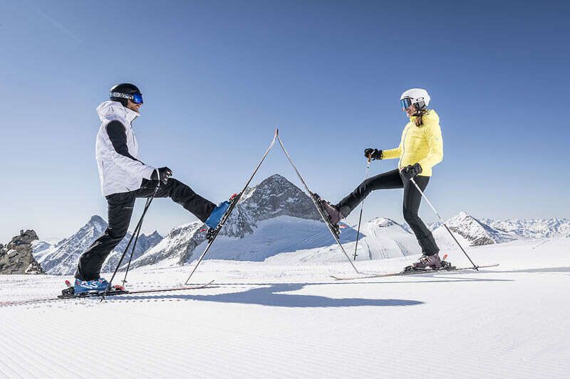 Skiing in Tux in winter